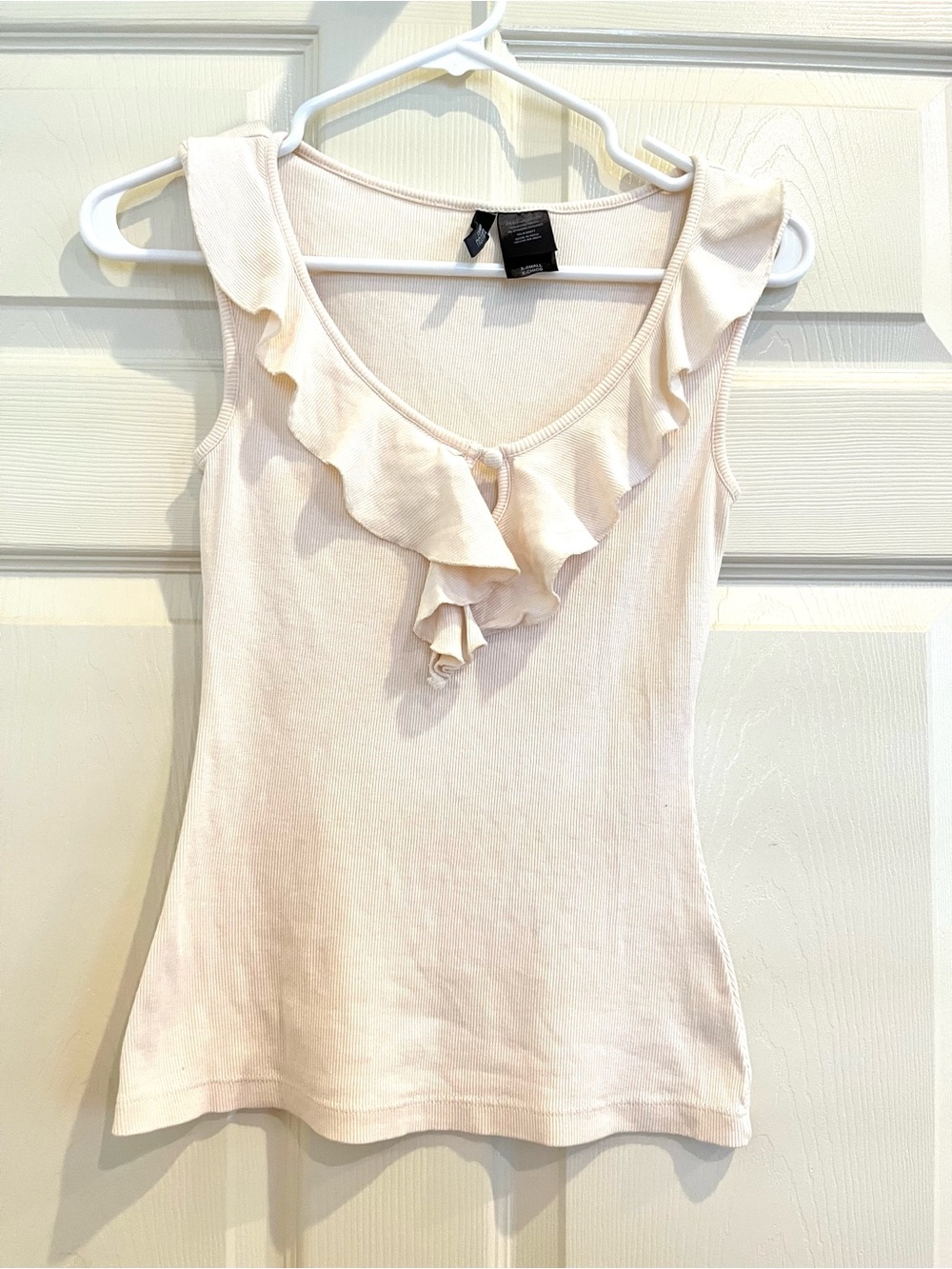 BISOU BISOU Sleeveless Ruffle V-Neck TOP